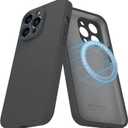 MCFANCE Silicone Magnetic for iPhone 14 Pro Case, Compatible with MagSafe, Full Camera Protection Soft Anti-Scratch Microfiber Lining for iPhone 14 Pro 6.1 inch 2022, Dark Gray