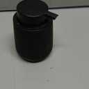 Bosilunlife Ceramic Foaming Soap Dispenser - 12Oz Matte Black Foam Hand Soap Dispenser Bathroom Countertop Kitchen Dish Soap Pump Dispenser Liquid Wash Dispenser for Bathroom