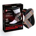 Welnove Ankle Brace: Ankle Stabilizer Brace for Women & Men, Ankle Support Sprained for Achilles,Tendon,Sprain,Injury Recovery, Comfortable Compression & Breathable Design (XL, J-shaped plate)