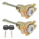 Front Door Lock Cylinder with Keys Set Driver & Passenger Side Replacement for 2004-2010 Sienna 2003-2008 Corolla, Replace 69051-02090 69052-02080 Exterior Door Lock Tumbler Kit