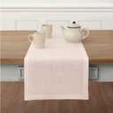 Solino Home Linen Pink Table Runner 90 Inches Long - 100% Pure Linen 14 x 90 Inch Table Runner for Summer - Fete