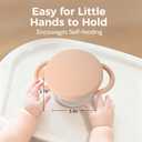 2 x 2 Pack Stainless Steel Spill Proof Snack Cup for Baby Toddlers Kids, with Silicone Food Catcher, Travel Lid, Spill-Proof Bowl Containers, Toddlers Essentials, Non Toxic BPA Free
