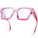 livho Oversized up to 99% Blue Light Blocking Glasses for Woman - Rectangle Fashion Glasses for Computer, Chic Preppy Frame