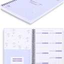 Monthly Budget Planner Book (Undated) with 12 Pockets for Income, Debt, Saving, Expense and Bill Tracker Organizer, Purple, Spiral Design