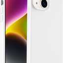 Designed for iPhone 14 Plus Case, Silicone Ultra Slim Shockproof Phone Case with Soft Anti-Scratch Microfiber Lining, [Enhanced Camera Protection] 6.7 inch (White)