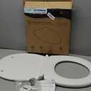 LUXE TS1008R Round Comfort Fit Toilet Seat with Slow Close, Quick Release Hinges, and Non-Slip Bumpers (White)