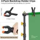 LINCO Lincostore Backdrop Support Stand Kit 10x6.5ft Adjustable Photography Studio Photo Background Support System with Carrying Bag for Green Screen Muslin, 4171