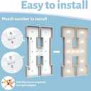 4FT Marquee Light Up Letters H,Party Decoration Large Marquee Light Up Letters with Weighted Water Bag,Pre-cut Foam Board Set Can Be Used for Birthdays,Weddings,Baby Anniversaries