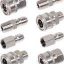 3/8 Inch 3/8'' Pressure Washer Quick Connect Fittings Stainless Steel Adapter Set for NPT Male and Female Thread Kit