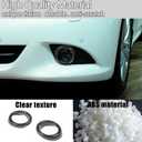 Front Bumper Driving Fog Light Ring Bezels Covers Trim Molding Compatible with Infiniti G37 2010-2013, Front Fog Light Lamp Decoration Protector Accessories (Carbon Fiber Pattern)