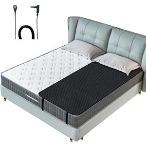 Grounding Mat for Bed, Grounding Mattress Cover for Improving Sleep, Sleep Pad, Earth Mat Carbon Leatherette Therapy (27" x 78")
