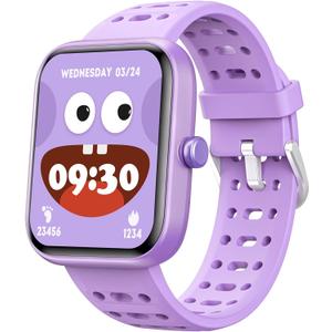 Gydom Smart Watch for Kids No APP No Phone Needed, 1.83" Fitness Tracker Watch with Heart Rate/Sleep Monitor, IP68 Waterproof Pedometer, Step Counter, Puzzle Games for Girls Teens 5-16, 81 Sport Mode (Purple)