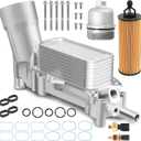 926-959 Upgraded Full Aluminum Engine Oil Filter Housing with Oil Cooler Sensors and Gaskets Compatible with 2017-2018 Chrysler 200/300 Dodge Charger Avenger Journey Wrangler Ram Promaster 3.2 3.6 V6
