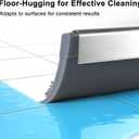 Floor Squeegee with 51"-58" Telescoping Handle & 180 Rotating Head, Water Removal for Tile & Hardwood, Under-Furniture Cleaning