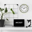AKCISOT 10 Inch Wall Clock, Silent Battery Operated Analog Clock, Green