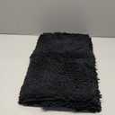 Smiry Luxury Chenille Bathroom Rugs 30x20, Extra Soft and Absorbent Shaggy Bath Mat, Machine Washable, Non-Slip Plush Carpet Runner for Tub, Shower, and Floor, Home Decor Accessories, Black