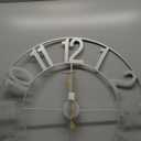 Sorbus 32-Inch Large Wall Clock  Decorative Silver Metal Clock with Gold Hands  Silent, Battery Operated, Modern Wall Decor for Living Room, Kitchen, or Office, Great Gift for Housewarming or Office