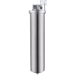 NSF/ANSI 42 Certification Big+ Stainless Steel Filter Housing for 20Length,4.5"OD Filter Cartridge, Drain Valve Style C (Square Head)