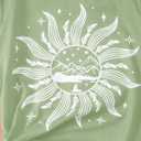 SOLY HUX Graphic Tees for Girl Floral Print Short Sleeve Round Neck T Shirts Tops (Green)