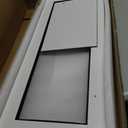 Sliding Glass Door Pet Door Insert No-Cut, All-Metal Frame & Magnetic Flat Closure, Adjustable Height (77 5/8" - 81") for Small to Medium Dogs, Left/Right Installation with Security Lock White