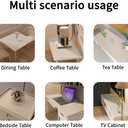 2 x Night Stand Cover for Top - 12x24 Inch Waterproof Easy to Clean Can Conceal Flaws Protector The Table Top from Scratches Used for Dining (Off White+Light Gray 12x24)