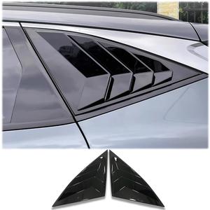 MUXEE 2Pcs Rear Side Window Louvers Air Vent Scoop Shades Cover Blinds Trim for Hyundai Tucson 2022 2023 2024 2025 - ABS Bright Black Sport Interior AccessoriesNOT FIT Tucson nline