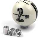 Dreamseek for Ford Mustang Car Gear Shift Knob 5 Speed Cobra Logo Manual Handle Ball (Black)