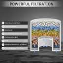 FEELSO Filtered Shower Head with LED Color Changing, 7 Modes High Pressure Rain Shower Head with Filters, Water Softener Showerhead for Hard Water Remove Chlorine, Reduces Dry Itchy Skin & Hair