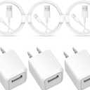 iPhone Charger - 3 Pack USB Wall Charger Cube Block Adapter with 6Ft USB Fast Charging Cable Compatible with iPhone 14 13 12 11 Pro Max XR XS X 8 7 6 Plus, iPad