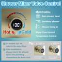 Concealed LED Digital Display Shower Diverter Valve Shower Mixing Valve Single Way Can Use All the Time Brushed Gold