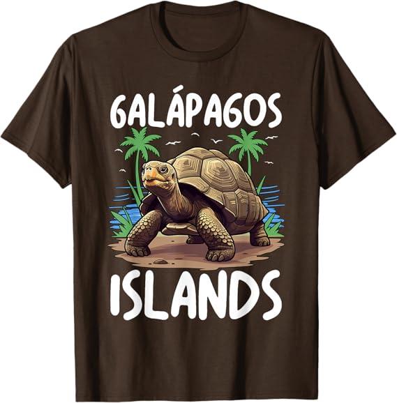 Retro Galapagos Tortoise Galapagos Islands Souvenir TShirt, M