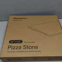 Large Pizza Stone, 16"x14" Rectangular Pizza Stone for Oven Grill BBQ, Baking Stone for Pizza Bread, Unique Built-in 4 Handles Cooking Stone