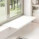 23.6inch Window Sill Extender Plate, Kitchen Organization Storage Rack with Magnetic Base, Carbon Steel Storage Shelf, Window Sill Extender for Plants(60x15cm/23.6x5.9in)