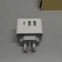 TESSAN Universal Travel Adapter Kit, 6-in-1 International Power Adapter with 3 USB (1 USB C) and 3 AC Outlets, Wordwide Adaptor Supports Type C, G, E/F, I, A, B for US EU UK Australia Japan, Grey