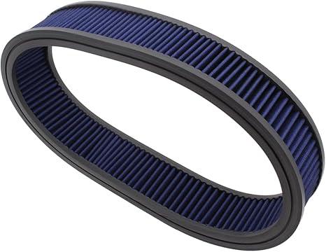 1 PC SHLPDFM Blue 14" X 3"Air Filter Element Round High Flow Washable & Reusable Round Air Filter Element Replacement Fits for Buick, Chevrolet, GMC, Ford, Mopar, Oldsmobile, Pontiac