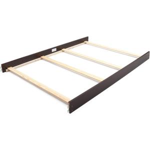 CC KITS Universal Wooden Bed Rails for Twin & Full-Size Beds – Includes Hook-On & Bolt-On Brackets with Support Slats – Solid Wood Construction – Replacement Bed Frame Rail (Espresso, Full Size)
