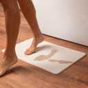 Stone Bath Mat for Bathroom Quick Drying, Non-Slip Shower Mat Super Absorbent Bath Stone Mat Water Absorbing Bathmat, 23 x 15, Swiss Coffee