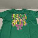 Mardi Gr Bow Shirt for Women – Fat Tuesday Short Sleeve New Orleans Party Tee Tops XL