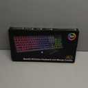 Wireless Keyboard and Mouse Combo, RGB Backlit, Rechargeable & Light Up Letters, Full-Size, Soft Typing, Sleep Mode, 2.4GHz Quiet Keyboard Set for Mac, Windows, Laptop, PC, Trueque KM42Pro (Black)