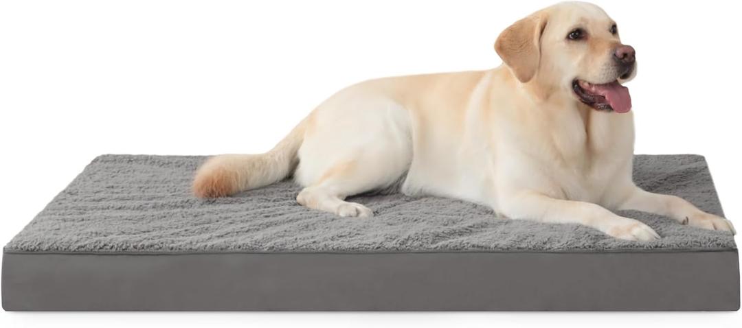 MIHIKK XL Dog Bed Waterproof Dog Beds Large Sized Dog Orthopedic Crate Bed with Removable Washable Cover Egg-Crate Foam Pet Pad Mat with Anti-Slip Bottom, 41 x 27 Inch, Dark Grey MIHIKK XL Dog Bed Waterproof Dog Beds Large Sized Dog Orthopedic Crate Bed with Removable Washable Cover Egg-Crate Foam Pet Pad Mat with Anti-Slip Bottom, 41 x 27 Inch, Dark Grey