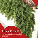 Giauma 6ft Double Fullness Christmas Cedar Garland Artificial Realistic Thick Soft Green Faux Winter Greenery Pine Garlands for Fireplace Mantel Table Doorframe Indoor Outdoor Xmas Holiday Decoration