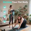 Roller with 4 Wheels: Automatic Rebound Abdominal Wheel for Core Workout, Workout Equipment for Home and Gym, Abdominal Exercise Roller for Men and Women