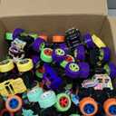 Monster Trucks for Boys, 4 Pack Pull Back Vehicles Cars for Toddlers, 360 Rotation 4 Wheels Drive Durable Friction Cars Powered Push and Go Toys Truck Playset Gift for 3 4 5 6 7 8 Year Old Kids Girls