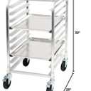 Winco 10-Tier Aluminum Sheet Pan Rack with Brake
