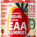 Pets Purest EAA Gummies 120 Gummies (Strawberry), Essential Amino Acids - All 9 Essential Aminos (EAA) and All Branched-Chain Aminos (BCAAs), Non-GMO, Gluten Free, Vegetarian Friendly