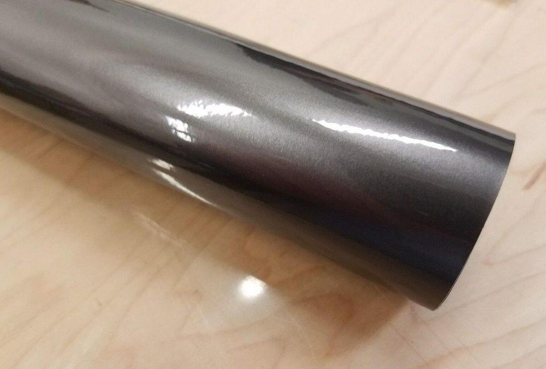 Premium Super Gloss Glossy Metallic Vinyl Film Wrap Car Sticker Air Bubble Free + Free Tool Kit (Gray, 48" x 60" / 4FT x 5FT)