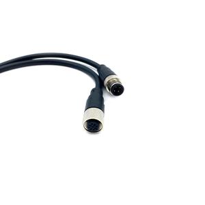 16.4ft M12 4 Pins Male to Female Connector Cable, A Code Straight Molding Wire Female to Male Aviation Sensor Electrical PVC Cable 250V 4A AC/DC Industrial Molded Wire AWG22 (5 Meter)
