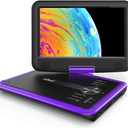 ieGeek 11.5" Portable DVD Player for Kids and Car, 9.5" EyeProtective Screen with 5 Hours Rechargeable Battery, Support Sync TV/USB/SD Card and Multiple Disc Formats, Region Free  Purple