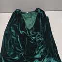 TINSTREE Womens Plus Size Long Sleeve Velvet Bodycon Dresses Sexy Ruched Wrap Deep V Neck Party Cocktail Dress, Size: XXL