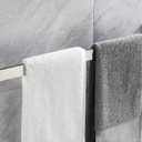 24 Inch Towel Bar for Bathrooms 12/16/20/24/28/32/36 Inch Stainless Steel 304 Brushed Nickel Towel Holder Modern Square Towel Rod Rustproof Wall Mount (1, Brushed Nickel, 24 Inch)